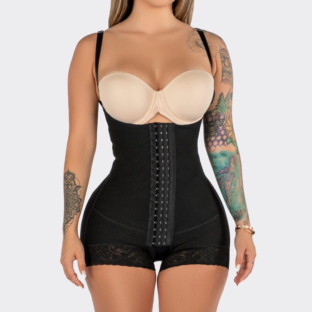 CURVY Mid Thigh  Butt Lift Tummy Control High Compression Faja - Snatched  By Us
