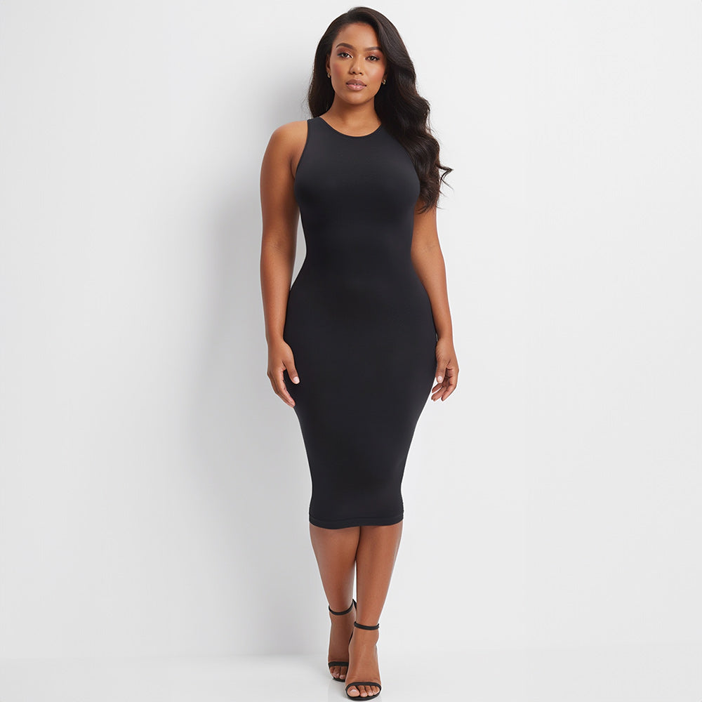 The Shapewear Dress Crew Neck Midi